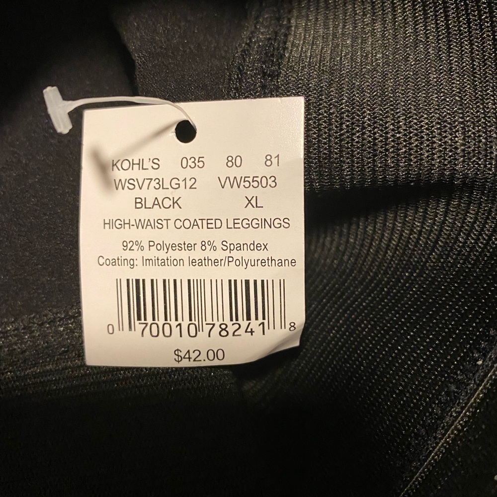 Simply Vera Faux Leather Leggings